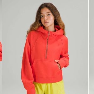Lululemon Scuba Oversized Half Zip Autumn Red